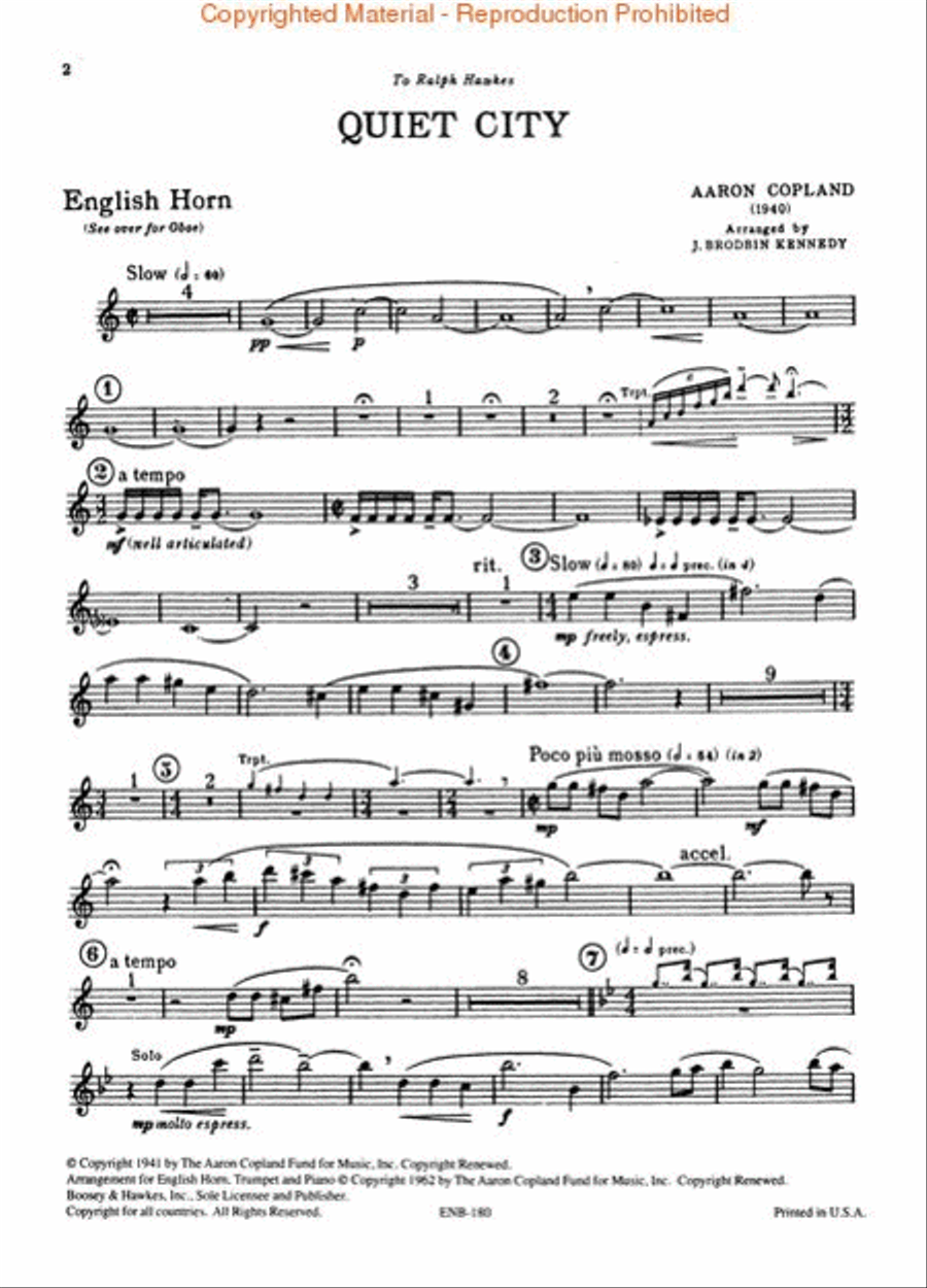 Quiet City Quiet City English Horn scores gallery preview page 4