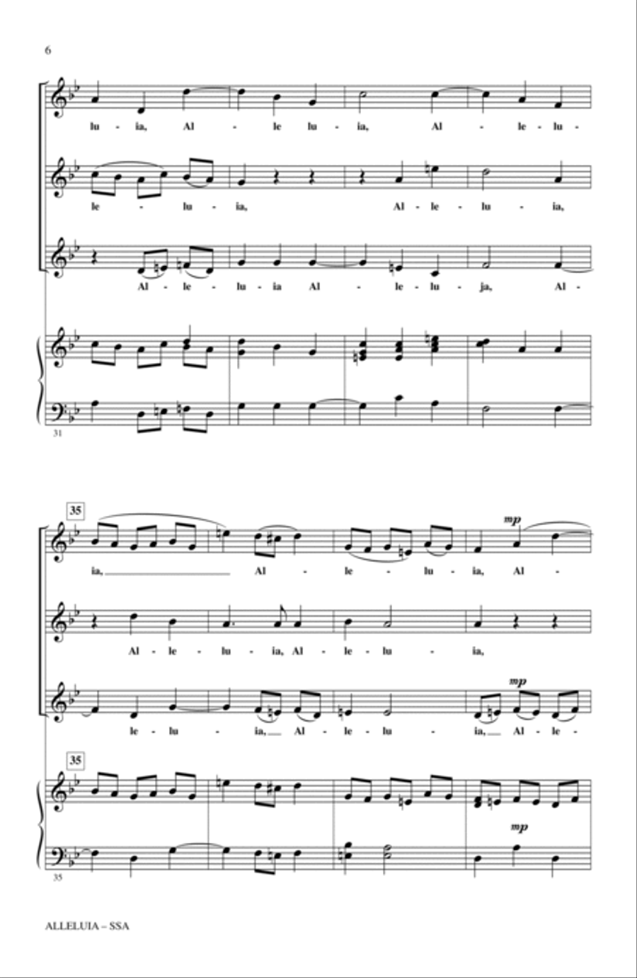 Alleluia (from Motet VI, BWV 230) SSA scores gallery preview page 4