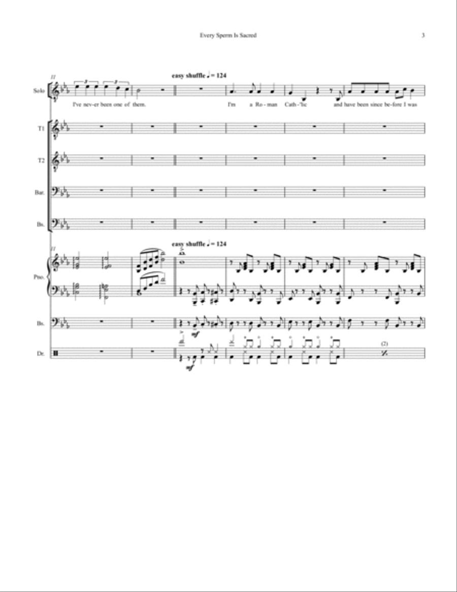 Every Sperm Is Sacred Small Ensemble scores gallery preview page 3