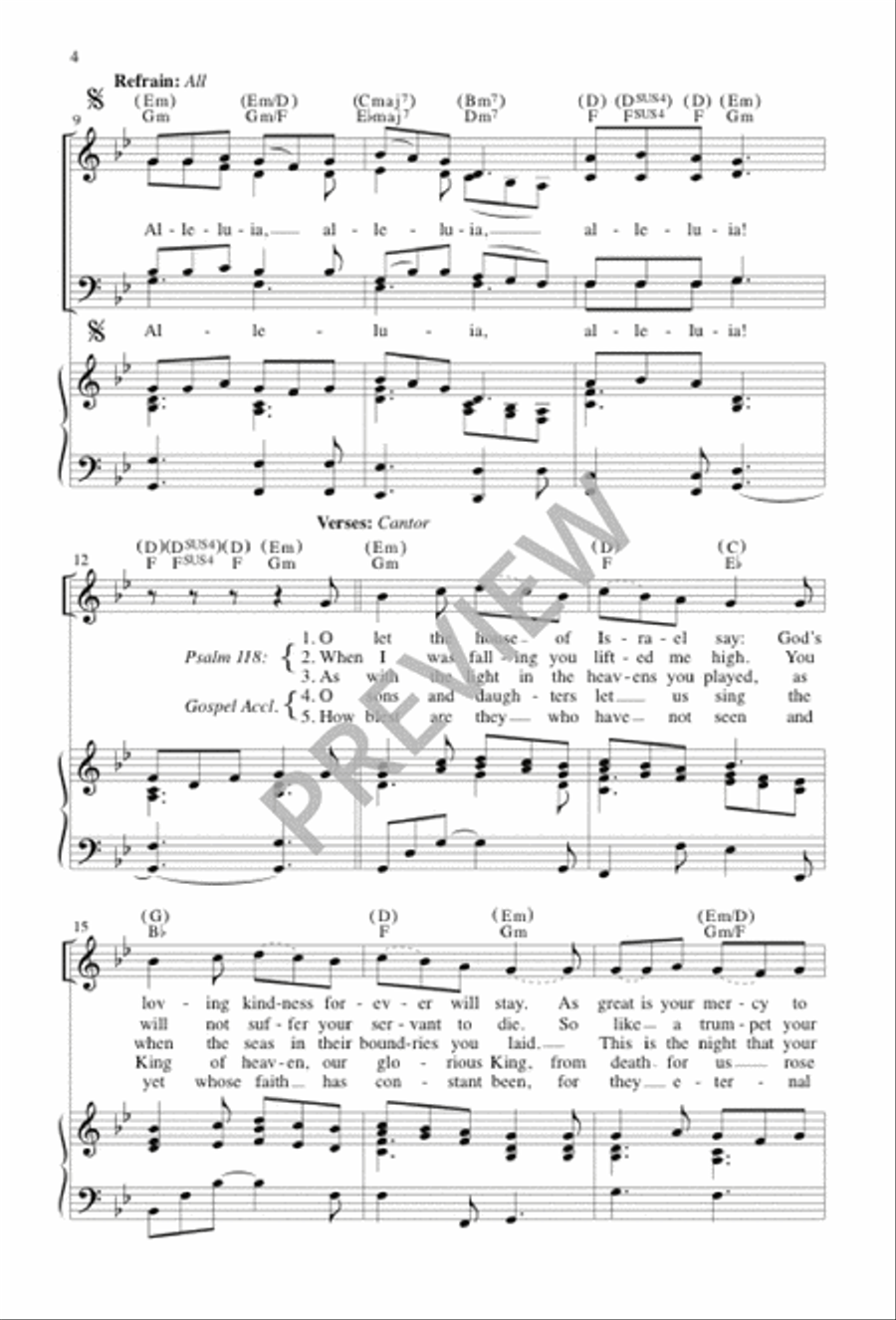 Easter Alleluia Easter Alleluia 4-Part scores gallery preview page 4