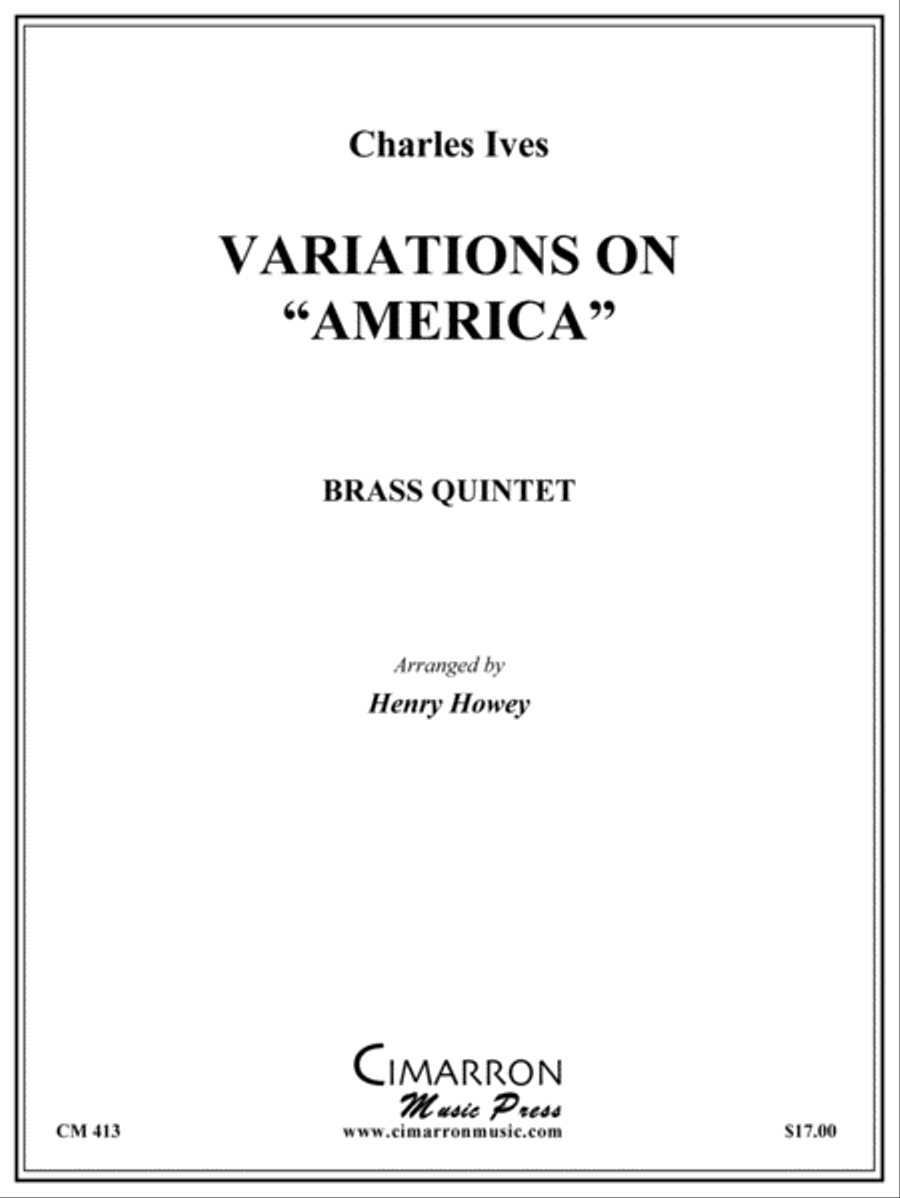 Variations on America Brass Quintet scores gallery preview page 1