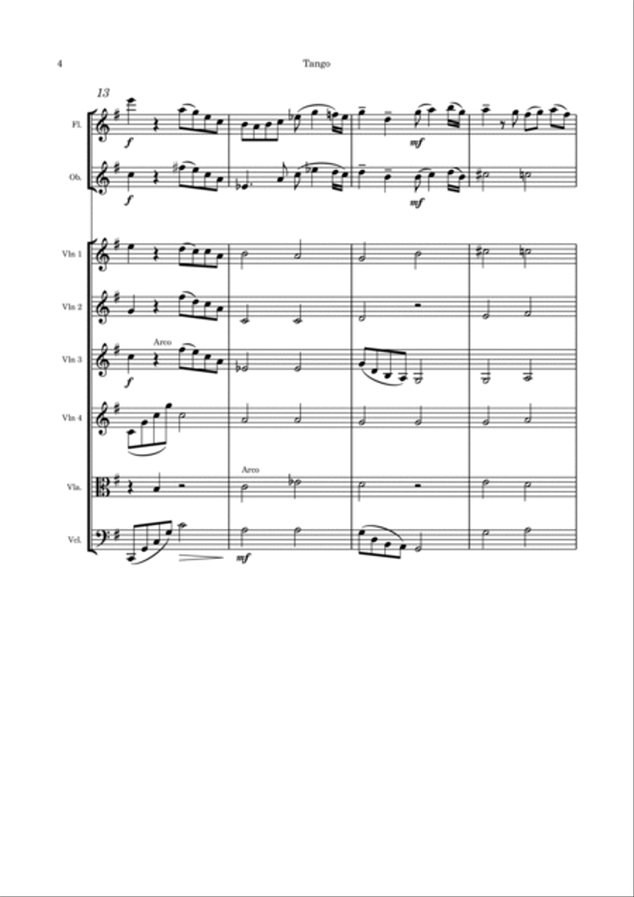 Tango - Por Una Cabeza Chamber Music scores gallery preview page 4