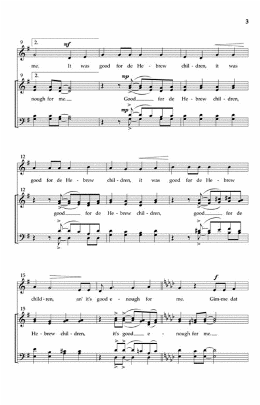 Give Me That Old Time Religion 4-Part scores gallery preview page 3