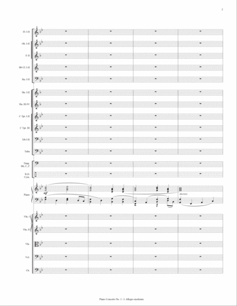 Piano Concerto No. 1, Op. 53. (Conductors Score, Set of Parts, Solo Piano, 2 Piano Reduction) : by J Full Orchestra scores gallery preview page 4