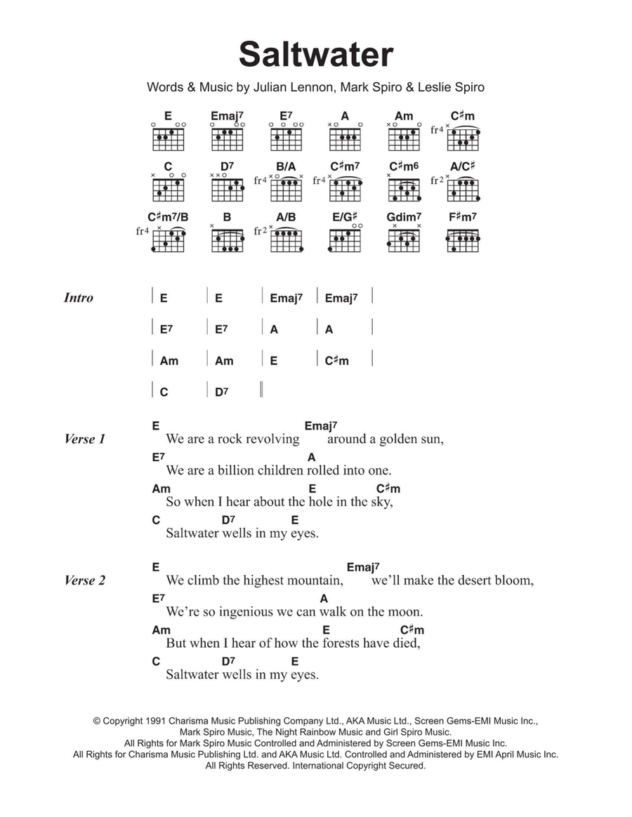 Saltwater Acoustic Guitar scores gallery preview page 1