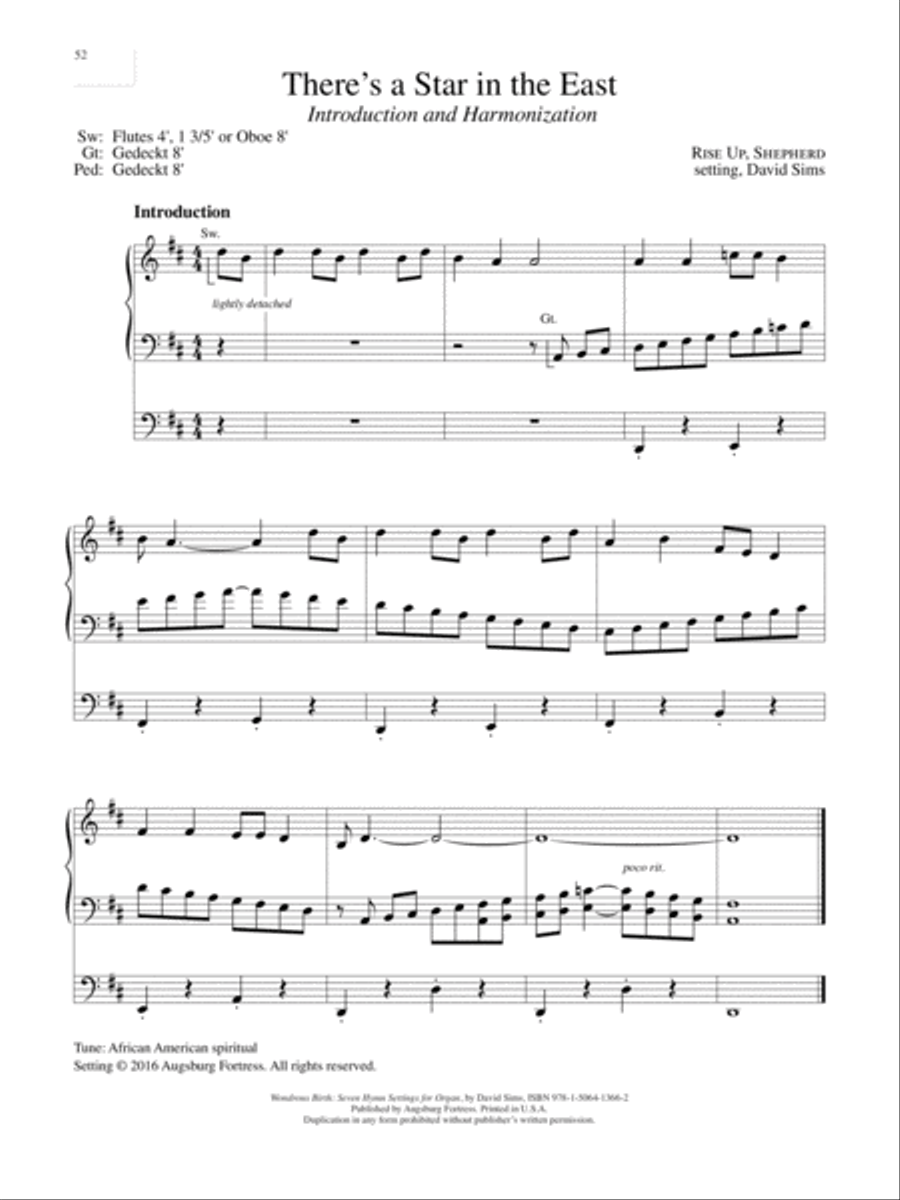 Wondrous Birth Seven Hymn Settings for Organ Organ Solo scores gallery preview page 53