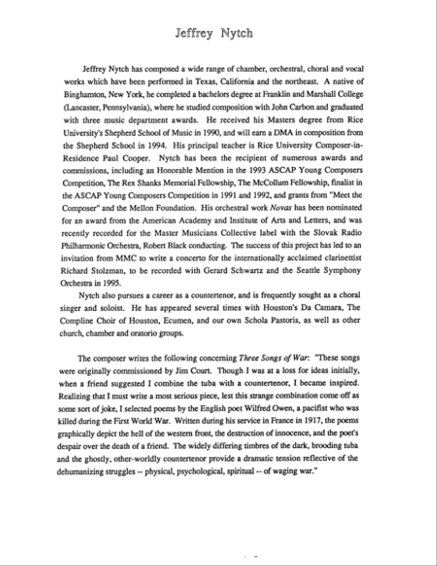 Three Songs of War Three Songs of War Tuba scores gallery preview page 3