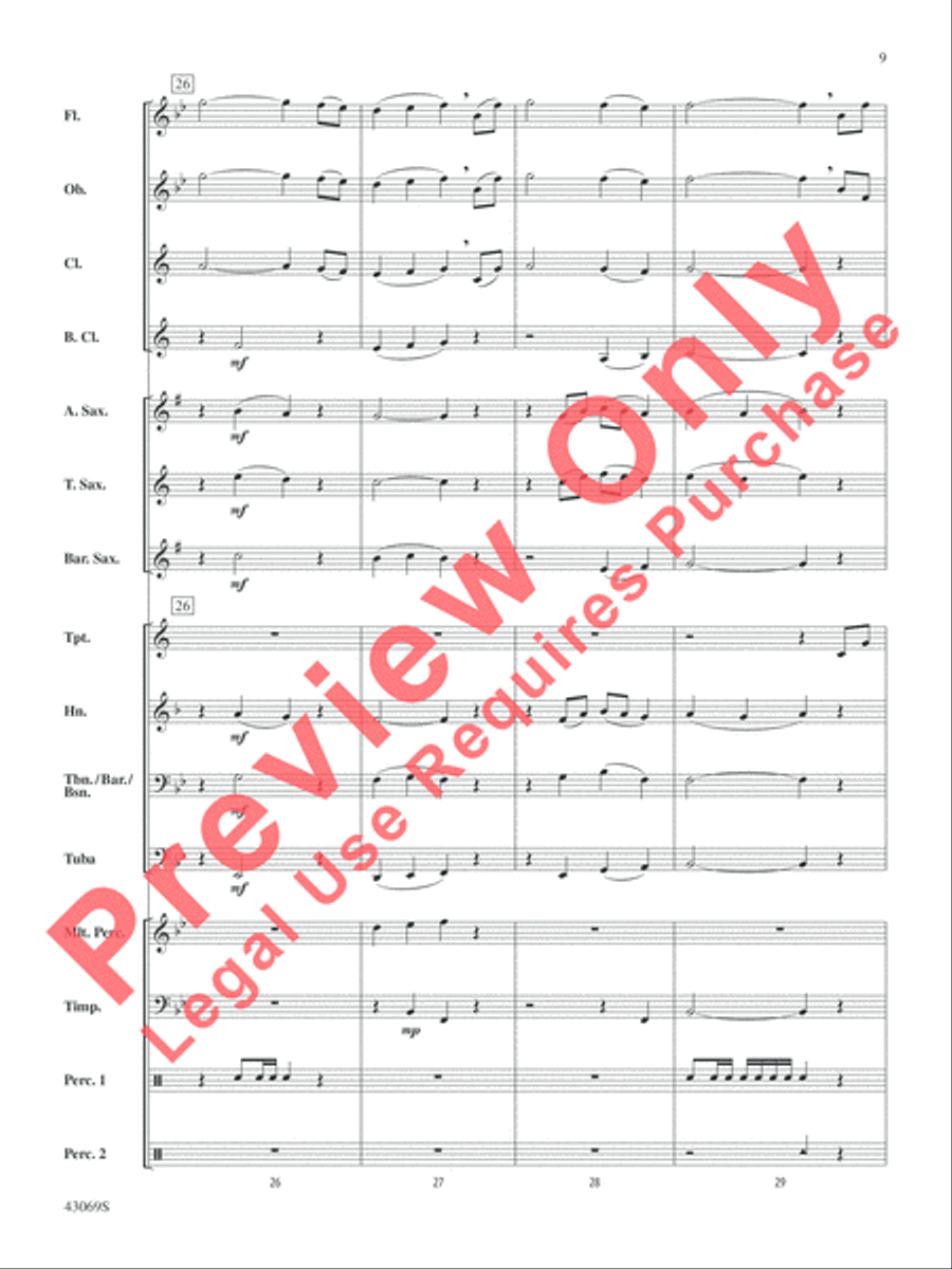 Hymn for Those Who Serve Concert Band scores gallery preview page 9