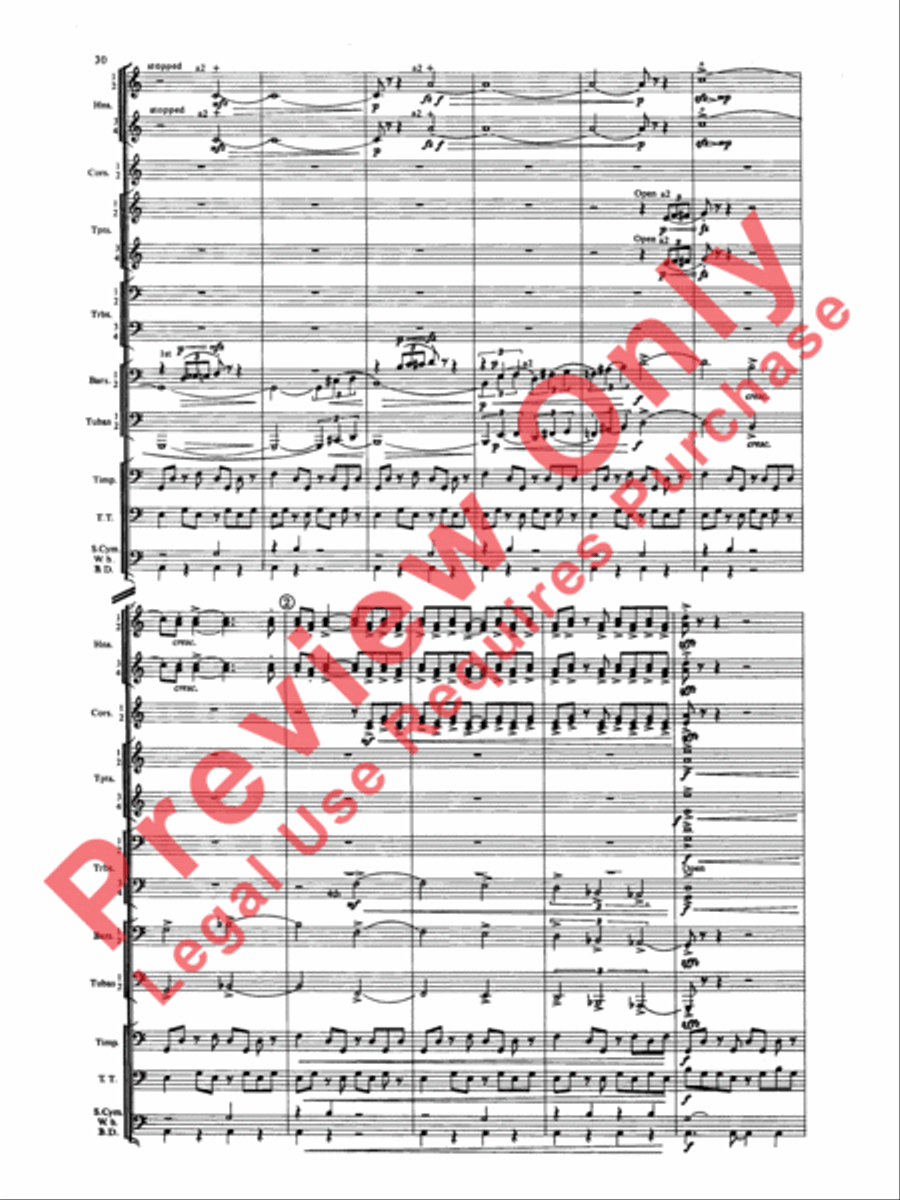 Symphony for Brass and Percussion (score only) Concert Band scores gallery preview page 33