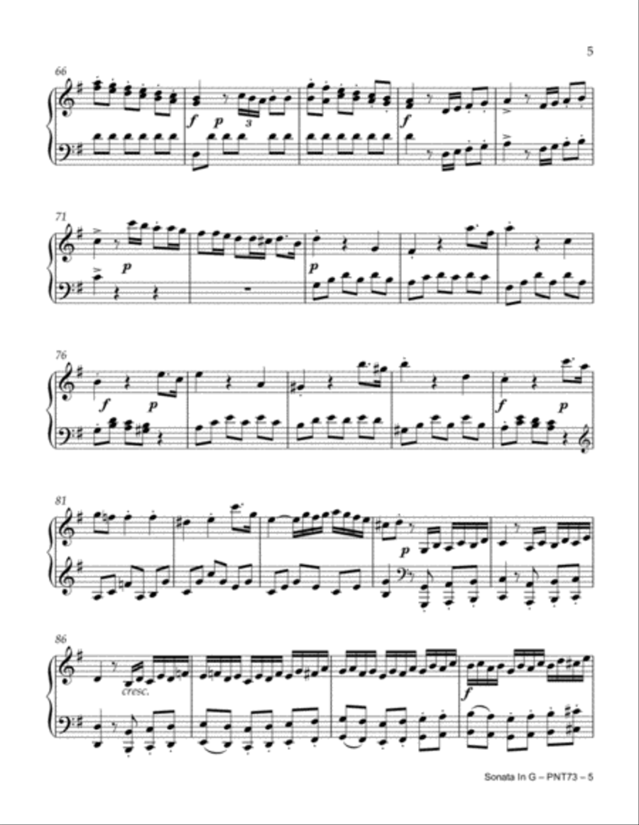 Sonata In G Major (K. 283) Piano Method scores gallery preview page 5