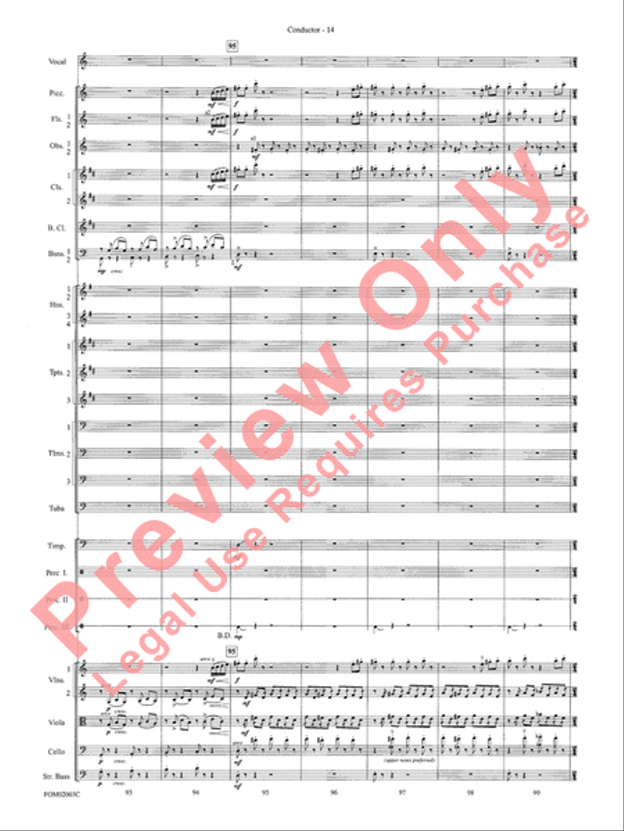 Symphonic Suite from The Lord of the Rings (The Fellowship of the Ring) - Conductor Full Orchestra scores gallery preview page 16