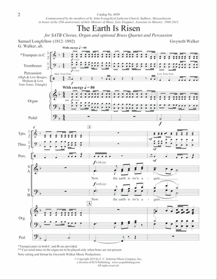 The Earth Is Risen 4-Part scores gallery preview page 2