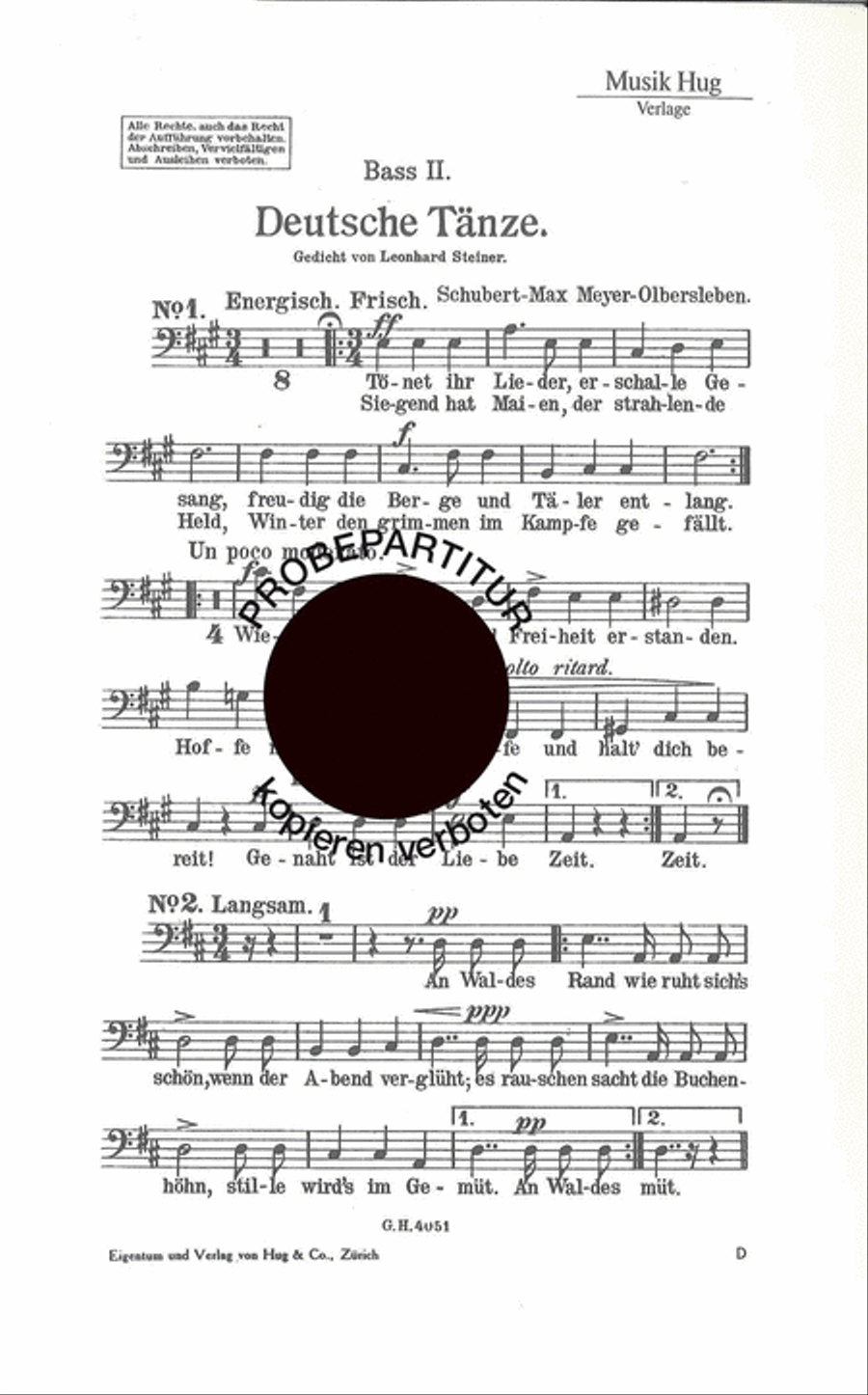 Deutsche Tanze Men's Choir scores gallery preview page 1