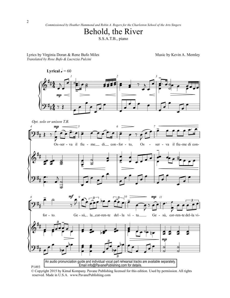 Behold the River Behold the River SSATB scores gallery preview page 1