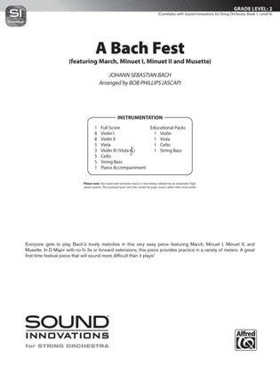 Book cover for A Bach Fest: Score