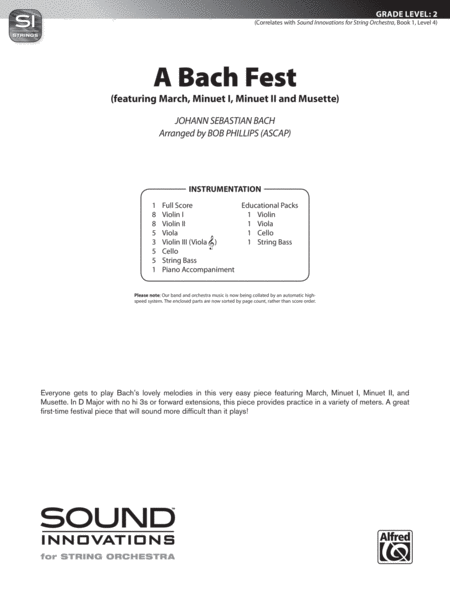 A Bach Fest: Score