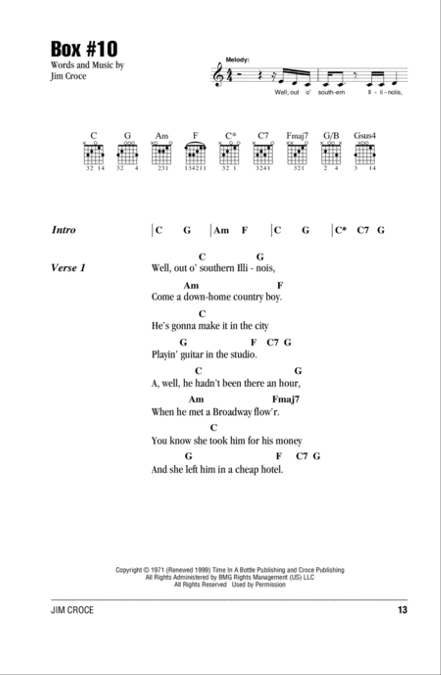Box #10 Acoustic Guitar scores gallery preview page 1
