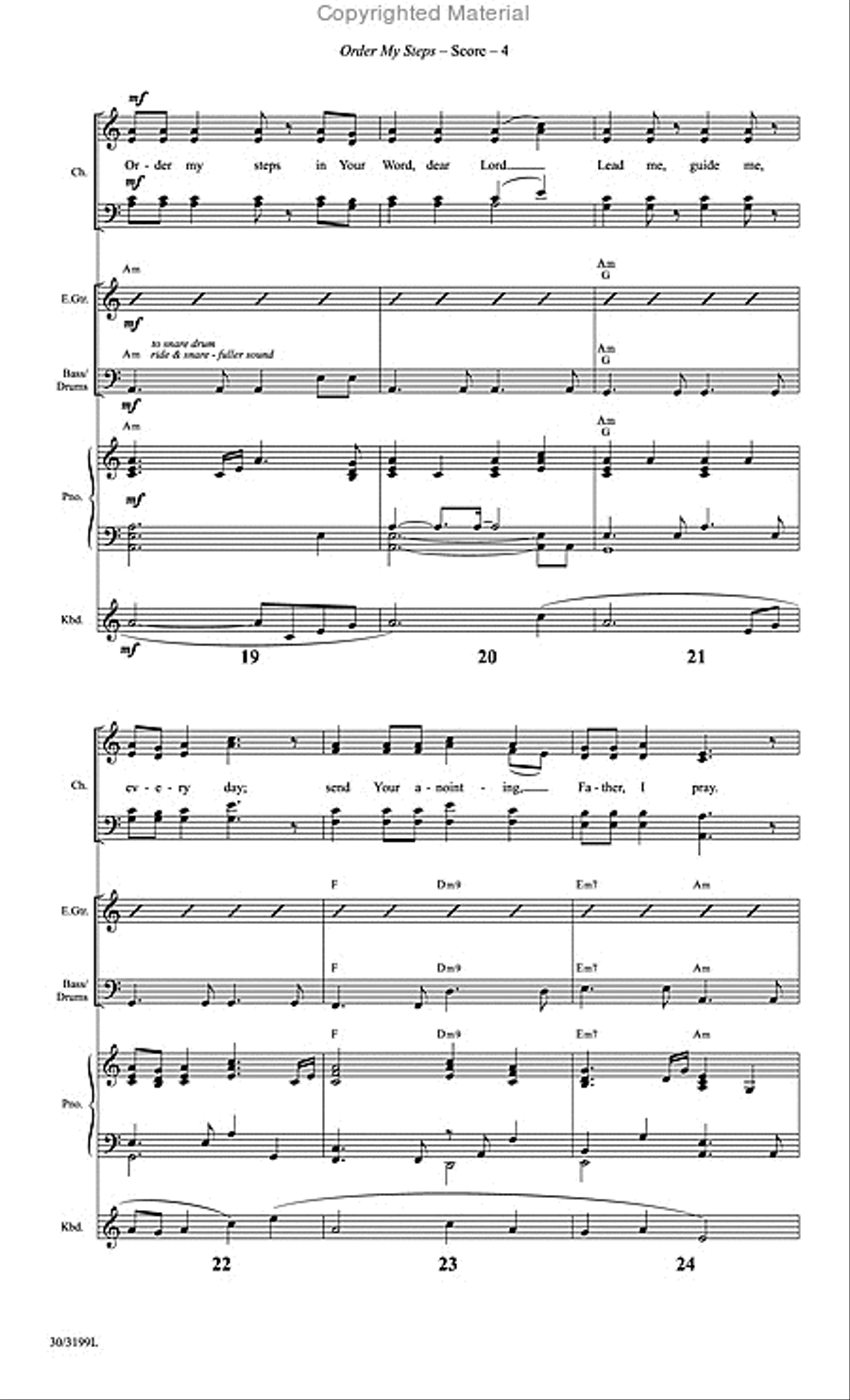 Order My Steps - Rhythm Score and Parts Choir scores gallery preview page 5