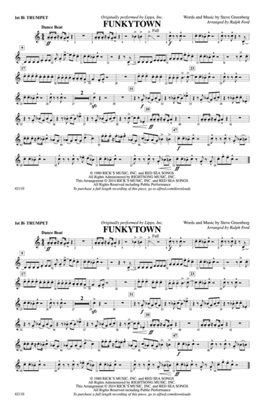 Funkytown: 1st B-flat Trumpet