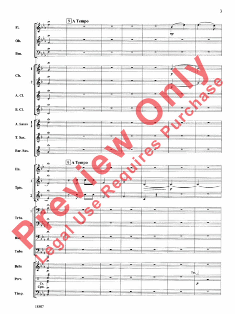 Beethoven's Fifth Christmas Concert Band scores gallery preview page 4