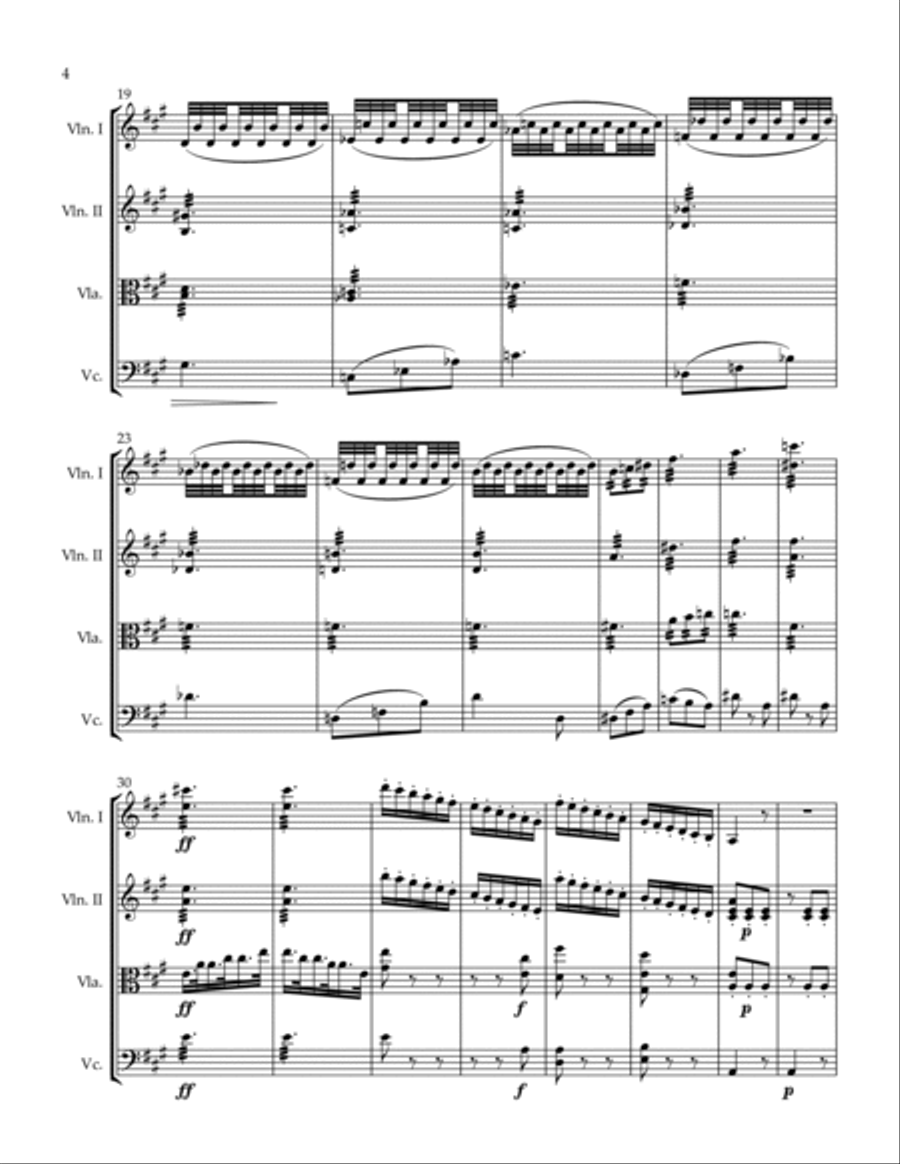 Symphonie Fantastique II. A Ball String Quartet scores gallery preview page 4
