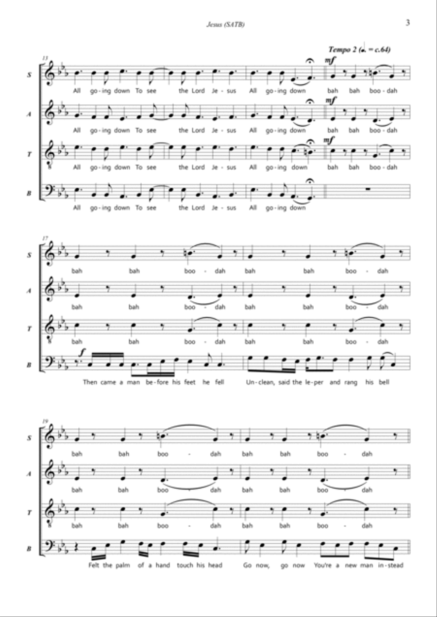 Jesus 4-Part scores gallery preview page 3