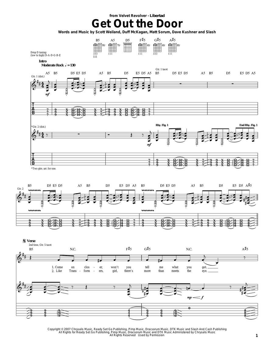 Get Out The Door Acoustic Guitar scores gallery preview page 1