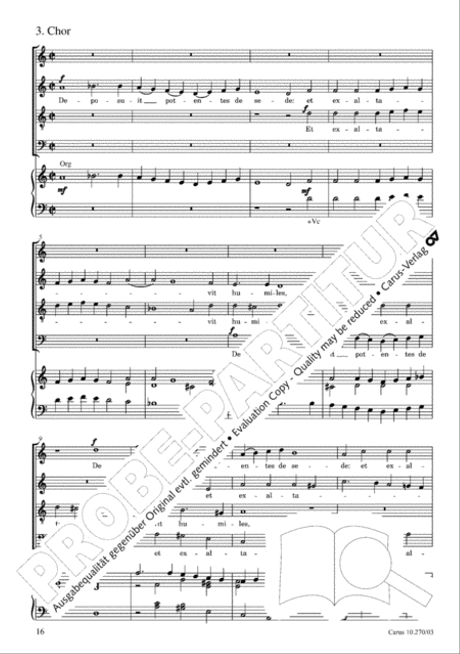 Magnificat in B flat major 4-Part scores gallery preview page 17