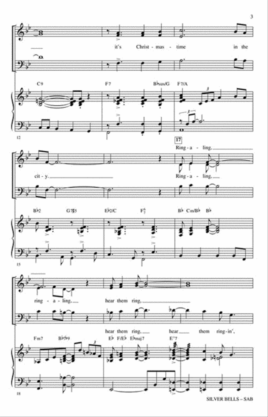 Silver Bells Silver Bells 3-Part scores gallery preview page 3