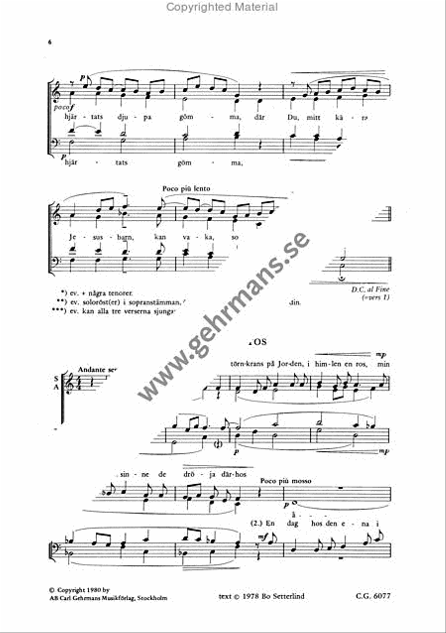 Tre lovsanger Tre lovsanger 4-Part scores gallery preview page 4