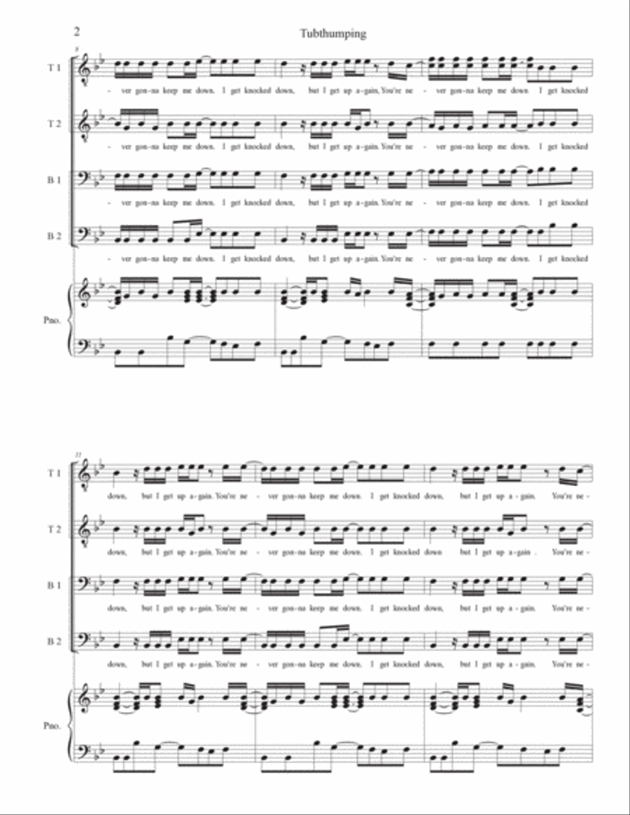 Tubthumping Tubthumping TTBB scores gallery preview page 2