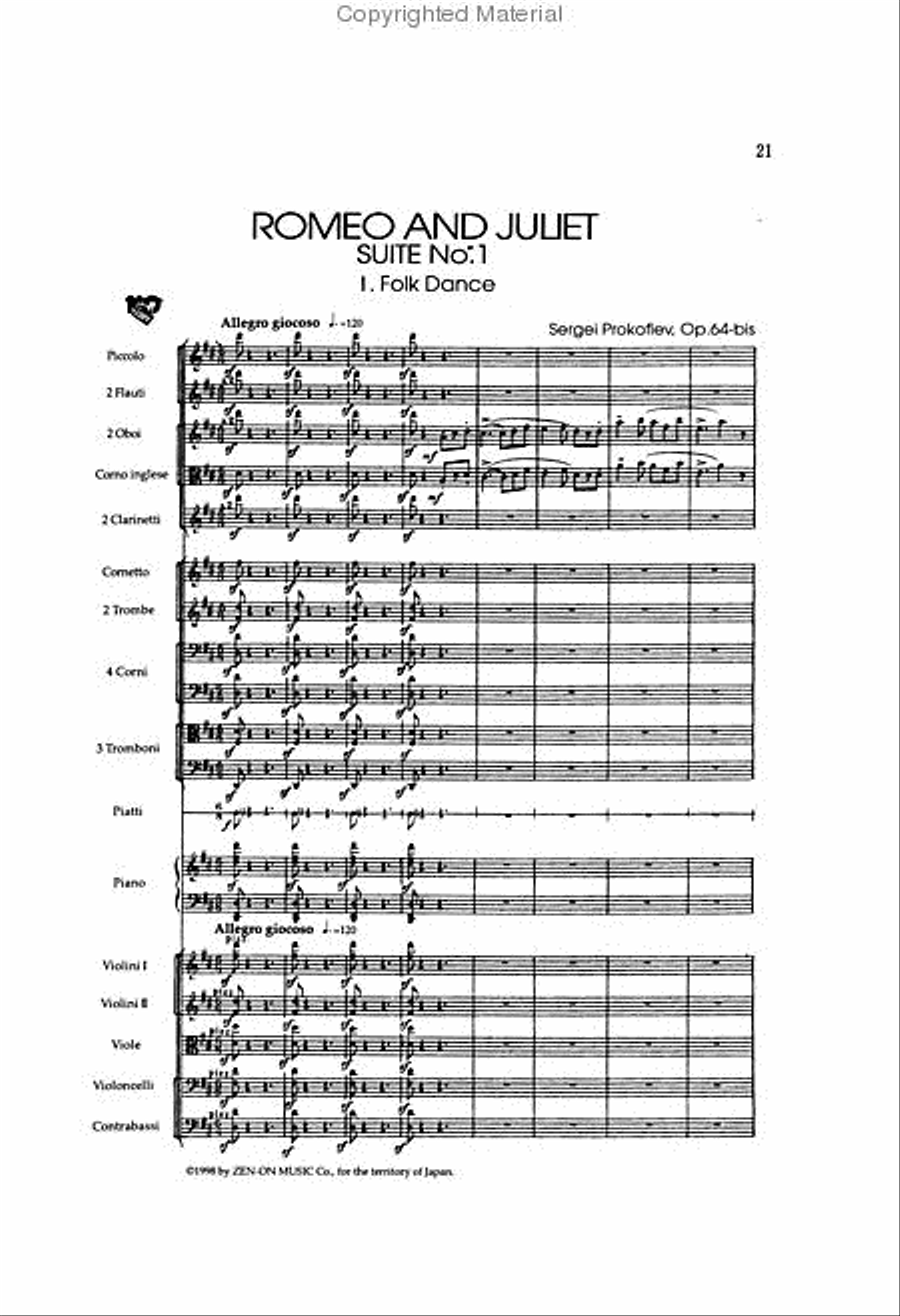 Romeo and Juliet Suite No. 1, Op. 64b Orchestra scores gallery preview page 3