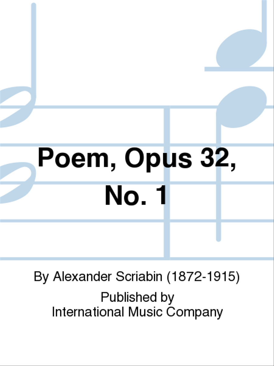 Poem, Opus 32, No. 1 Piano Accompaniment scores gallery preview page 1