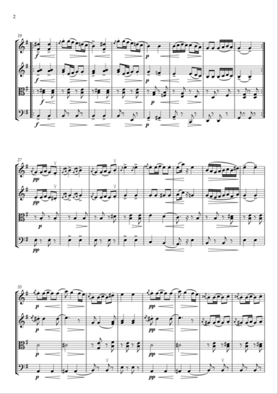 Musical Moment Op. 94, No. 3 String Quartet scores gallery preview page 2