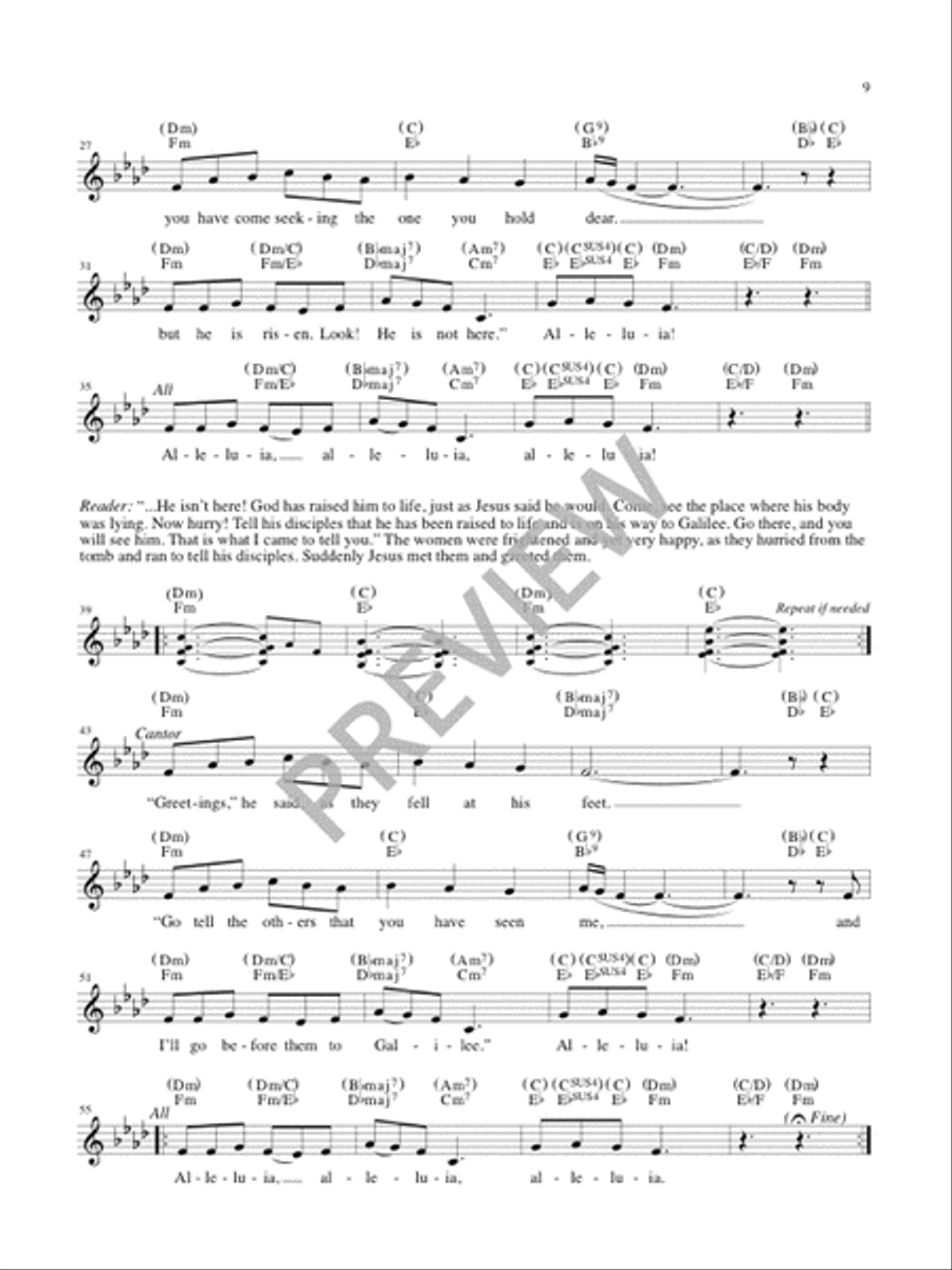 Easter Gospels - F minor edition Flute scores gallery preview page 8