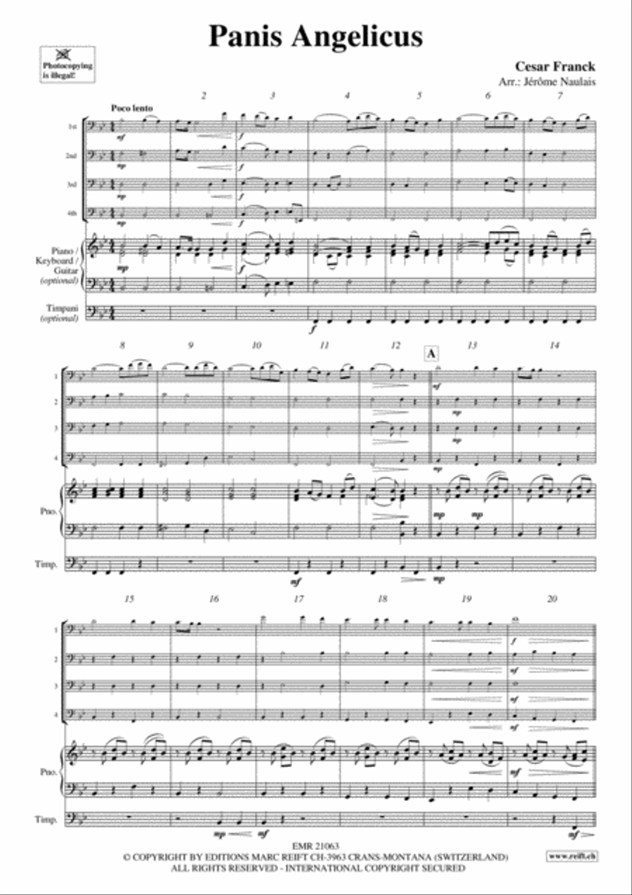 Panis Angelicus Bassoon Quartet scores gallery preview page 3