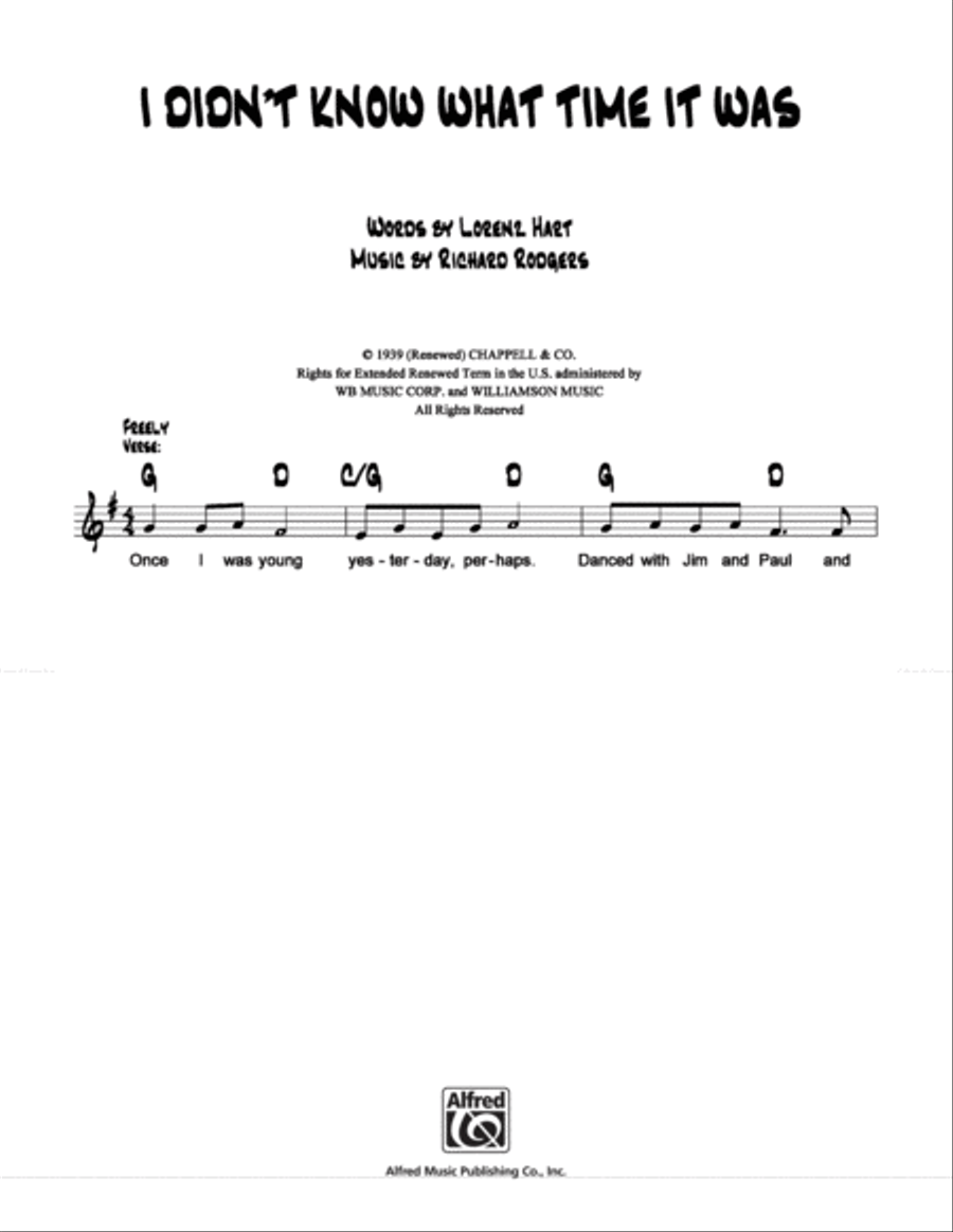 I Didn't Know What Time It Was School and Community scores gallery preview page 1