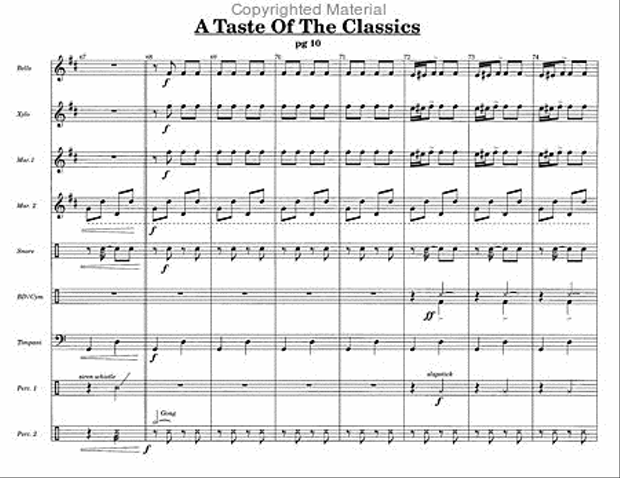 Taste Of The Classics, A Percussion Ensemble scores gallery preview page 5