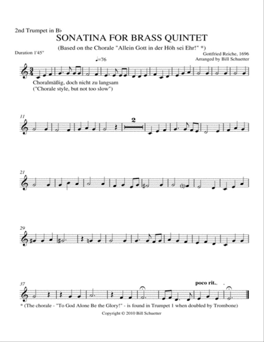 Sonatina I Brass Quintet scores gallery preview page 4