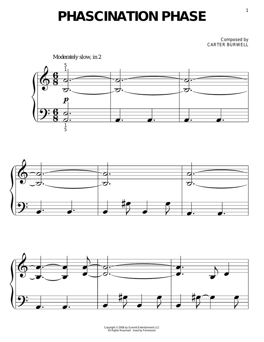 Phascination Phase Easy Piano scores gallery preview page 1