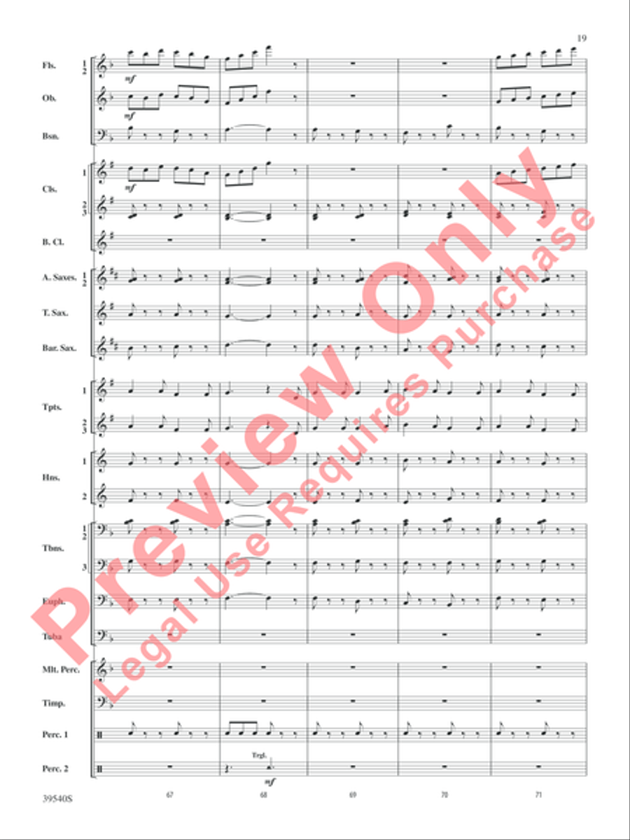 Carols from the British Isles Concert Band scores gallery preview page 20