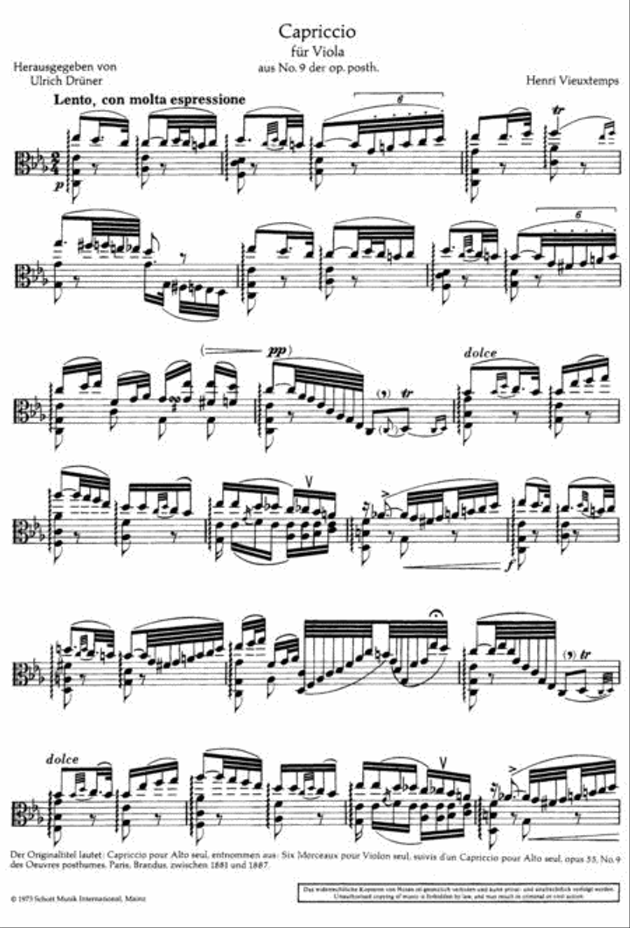 Capriccio, Op. Posthumous