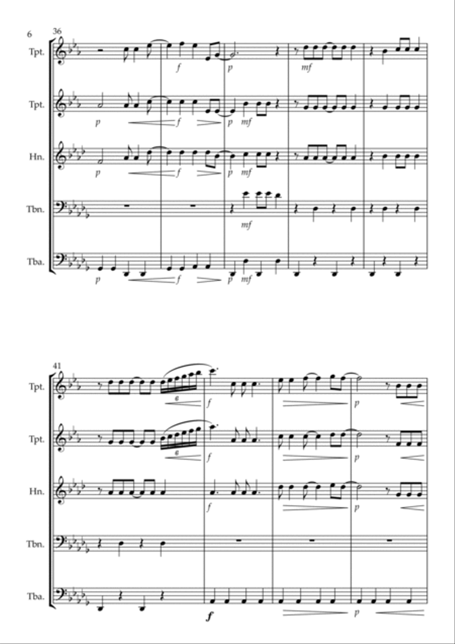 Harvest Moon Brass Ensemble scores gallery preview page 6