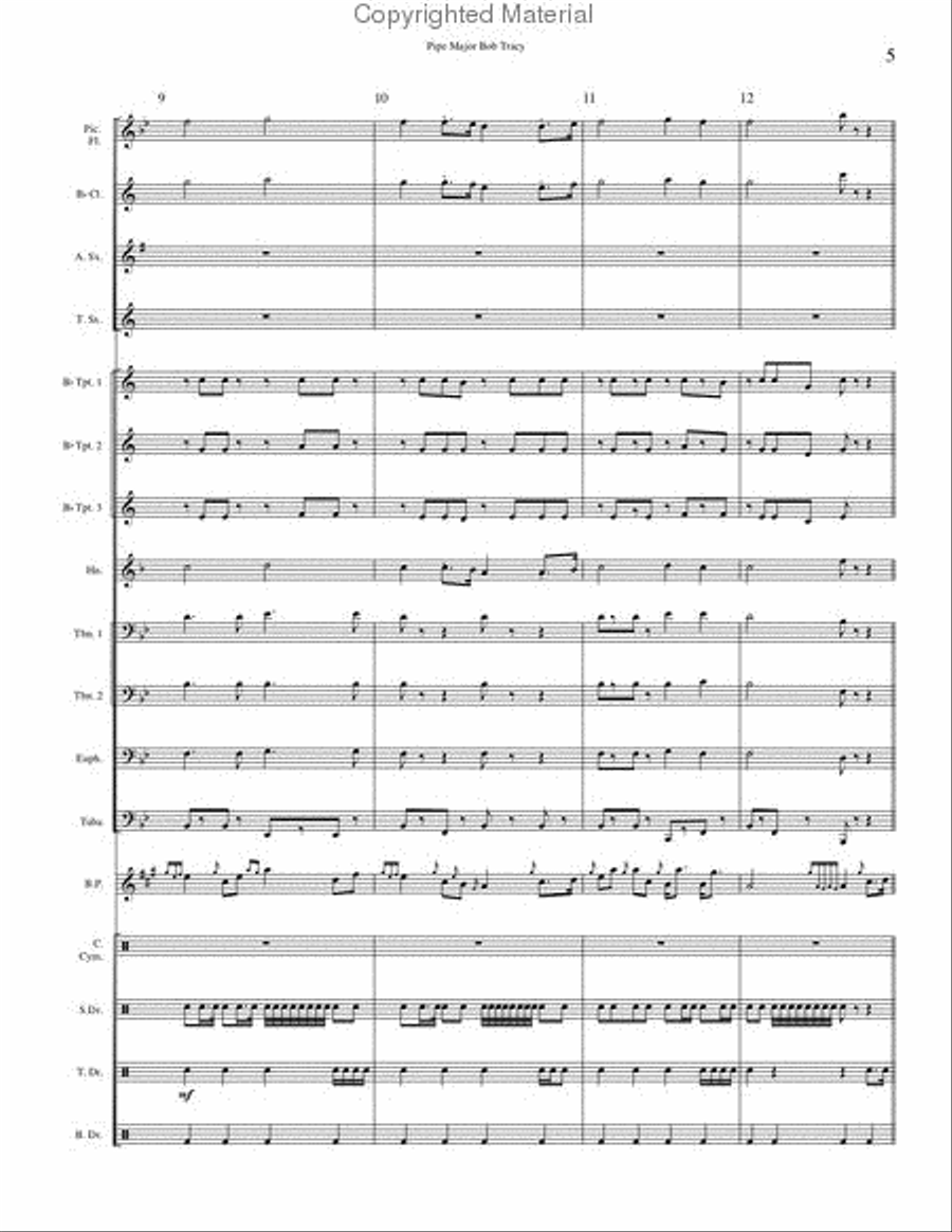 Pipe Major Bob Tracy Pipe Major Bob Tracy Concert Band scores gallery preview page 5