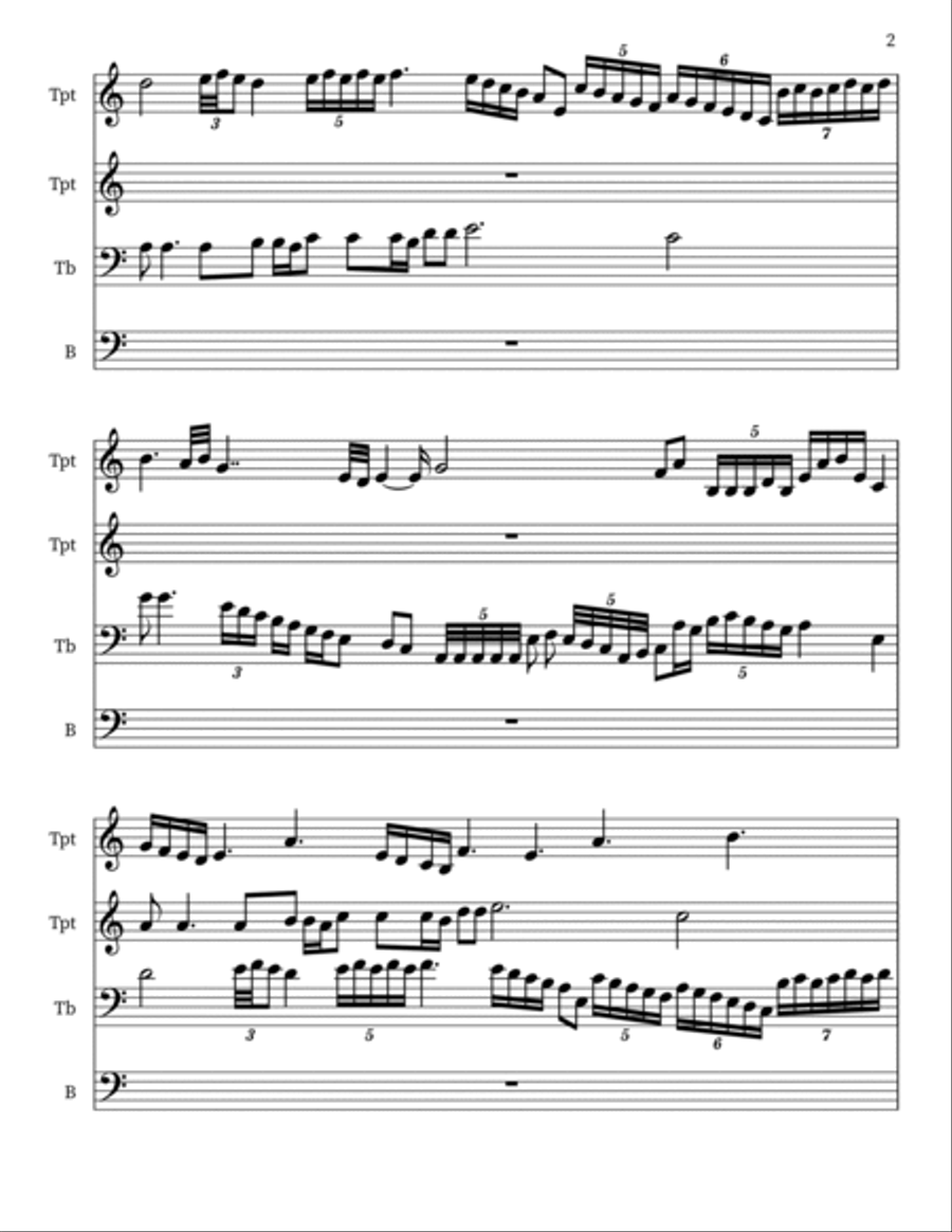 Canons for Brass Quartets Brass Quartet scores gallery preview page 2
