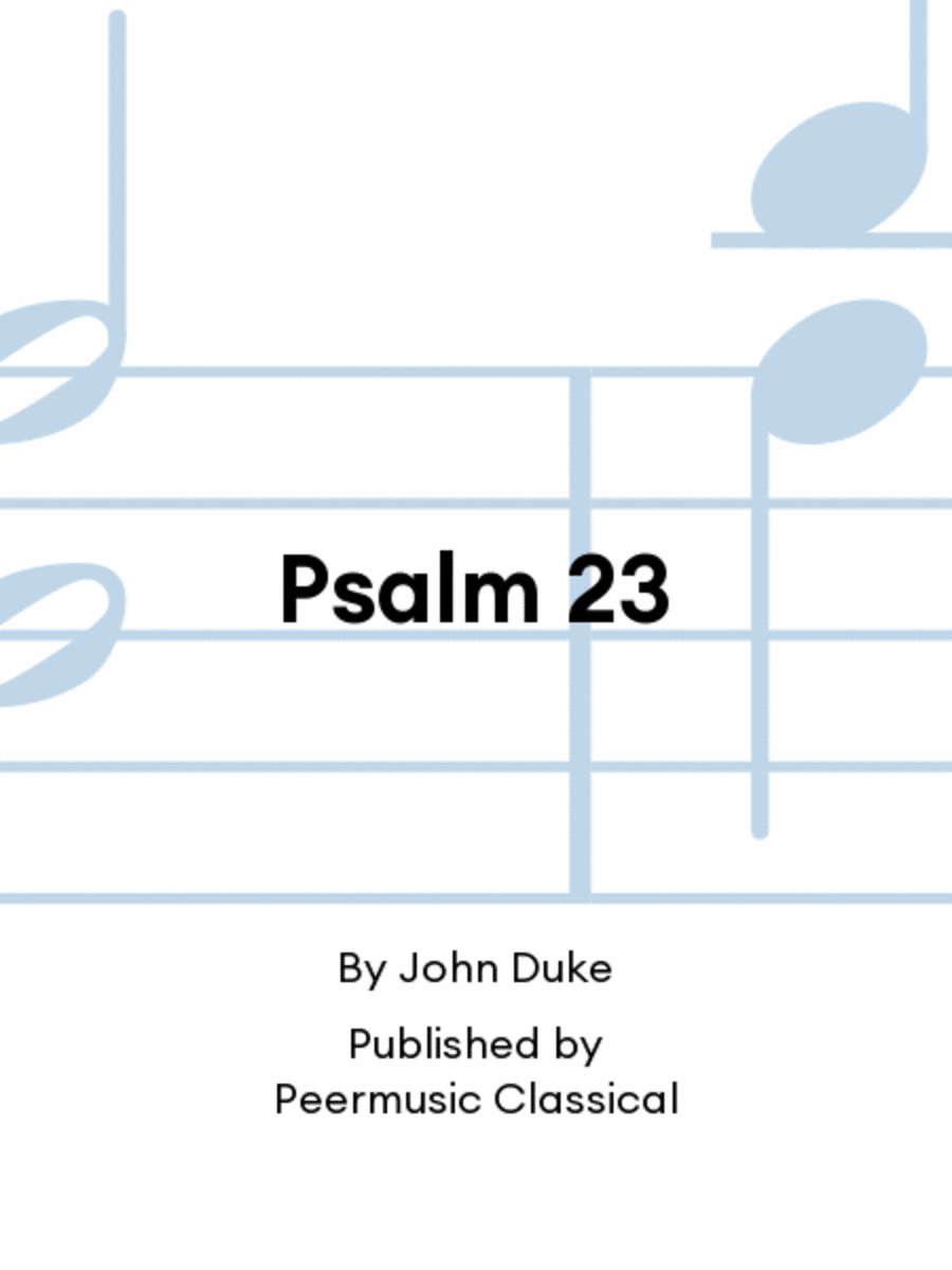 Psalm 23 4-Part scores gallery preview page 1
