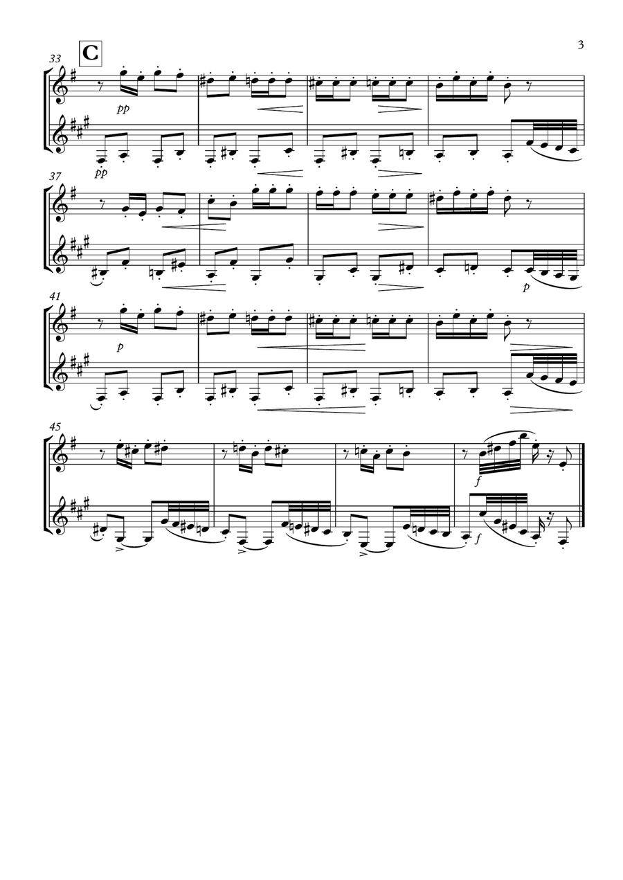 Dance Of The Sugar Plum Fairy: Flute & Clarinet Duet Woodwind Duet scores gallery preview page 3