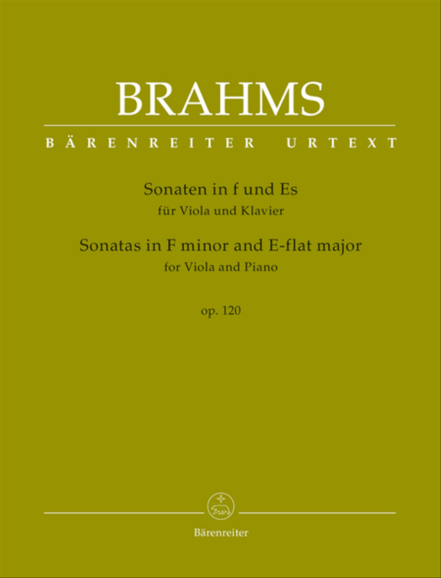 Sonatas in F minor and E-flat major for Viola and Piano op. 12 Piano Accompaniment scores gallery preview page 1