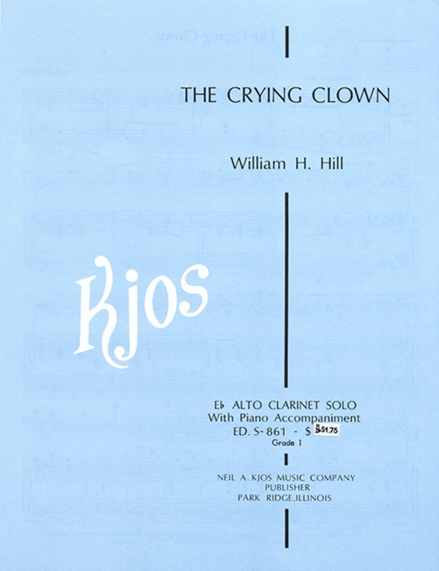 The Crying Clown Clarinet Solo scores gallery preview page 1