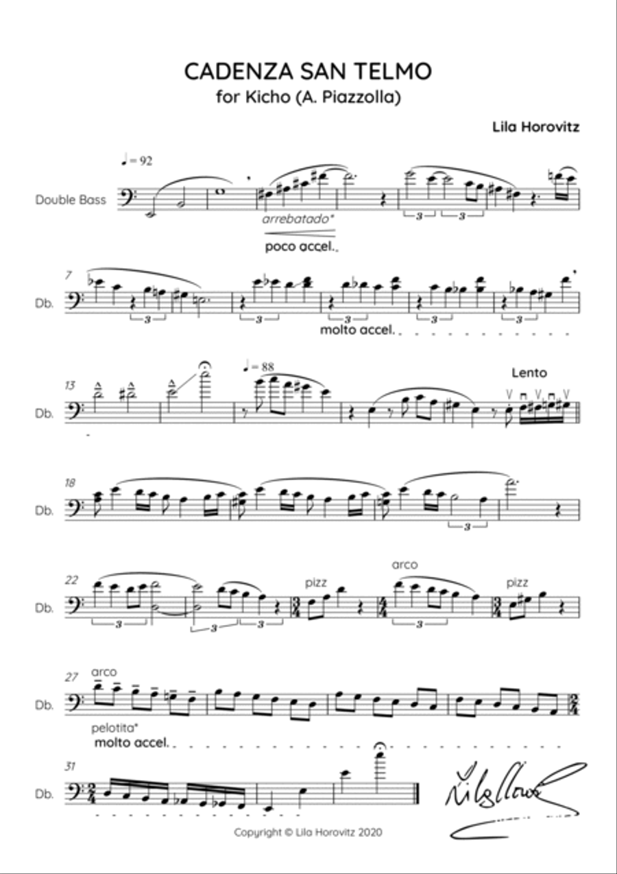 Cadenzas for KICHO Cadenzas for KICHO Double Bass scores gallery preview page 3